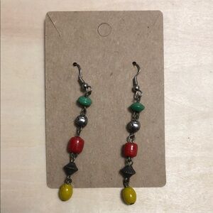 Colorful Beaded Dangle Earrings